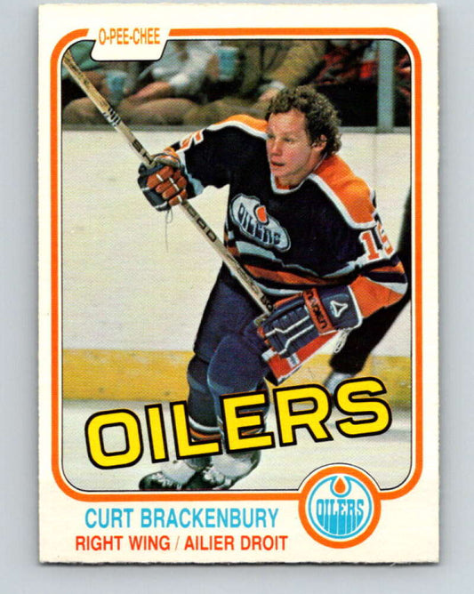 1981-82 O-Pee-Chee #109 Curt Brackenbury  Edmonton Oilers  V30218