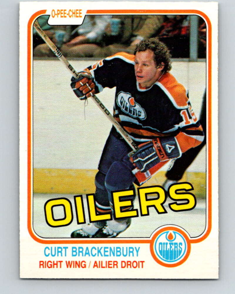 1981-82 O-Pee-Chee #109 Curt Brackenbury  Edmonton Oilers  V30220