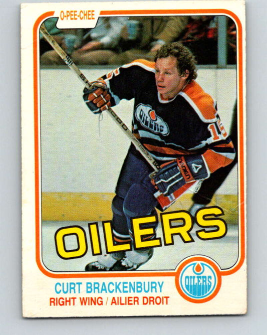 1981-82 O-Pee-Chee #109 Curt Brackenbury  Edmonton Oilers  V30221