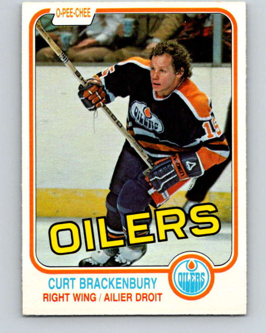 1981-82 O-Pee-Chee #109 Curt Brackenbury  Edmonton Oilers  V30223