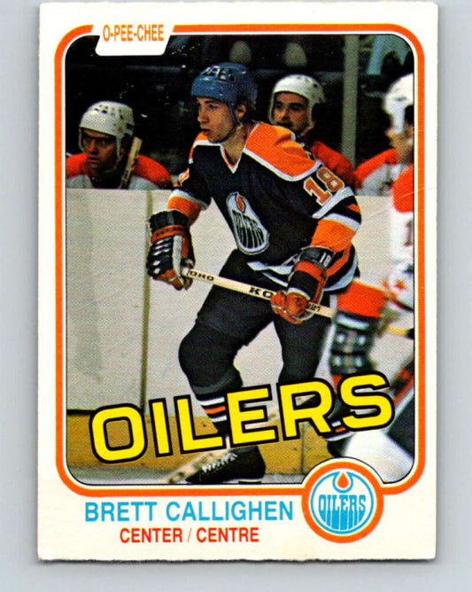 1981-82 O-Pee-Chee #110 Brett Callighen  Edmonton Oilers  V30225