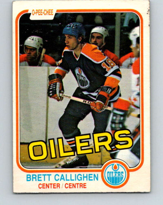 1981-82 O-Pee-Chee #110 Brett Callighen  Edmonton Oilers  V30227