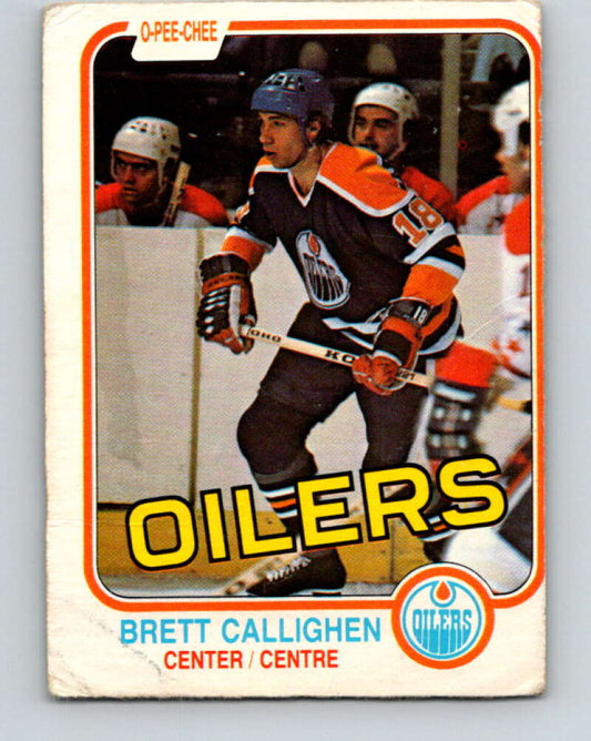 1981-82 O-Pee-Chee #110 Brett Callighen  Edmonton Oilers  V30231