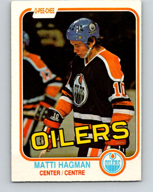 1981-82 O-Pee-Chee #113 Matti Hagman  RC Rookie Edmonton Oilers  V30241