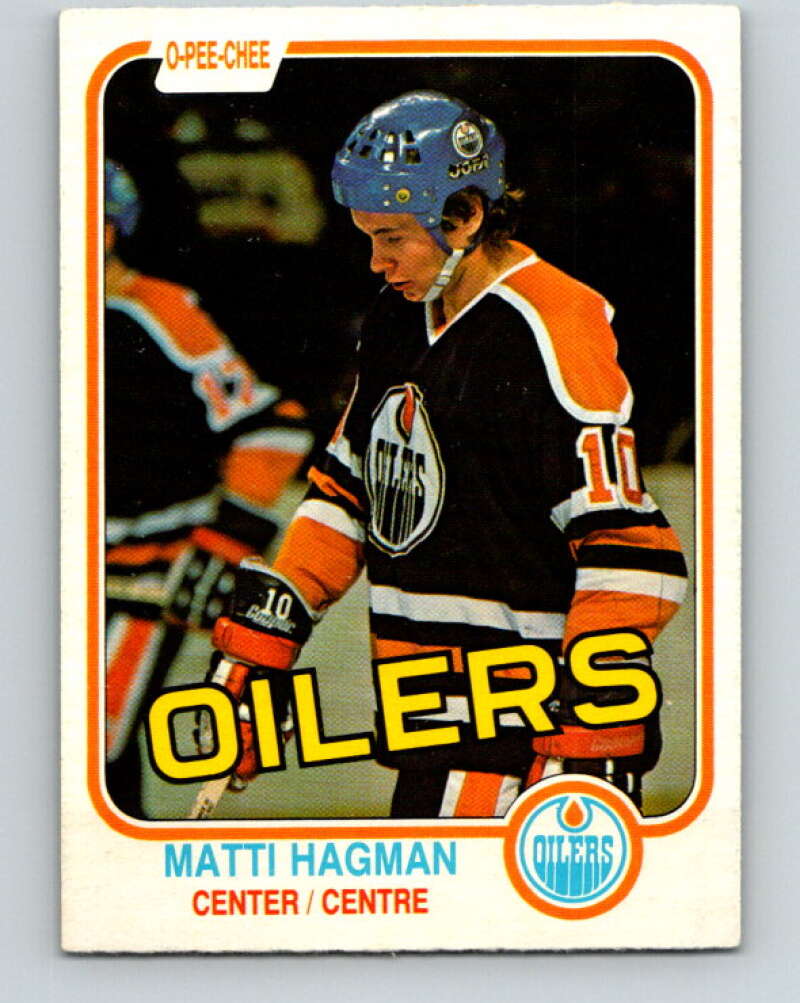 1981-82 O-Pee-Chee #113 Matti Hagman  RC Rookie Edmonton Oilers  V30242