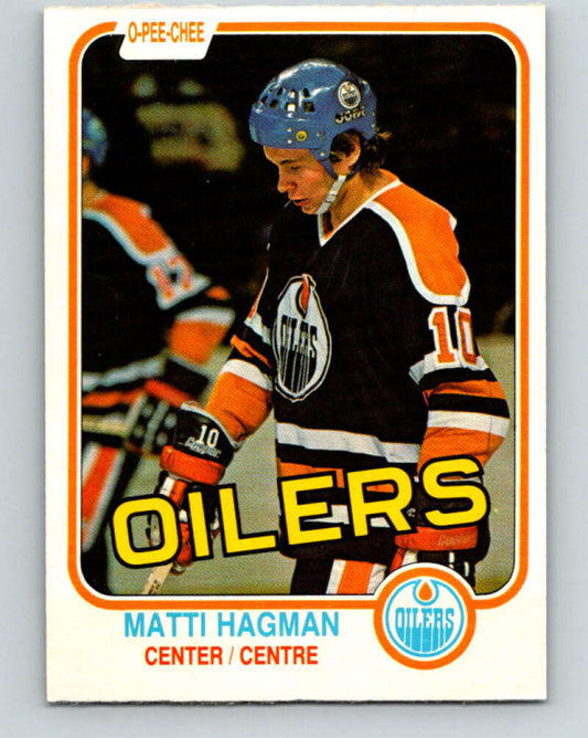 1981-82 O-Pee-Chee #113 Matti Hagman  RC Rookie Edmonton Oilers  V30249