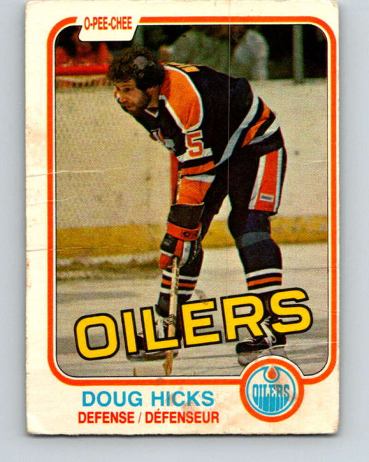 1981-82 O-Pee-Chee #114 Doug Hicks  Edmonton Oilers  V30258