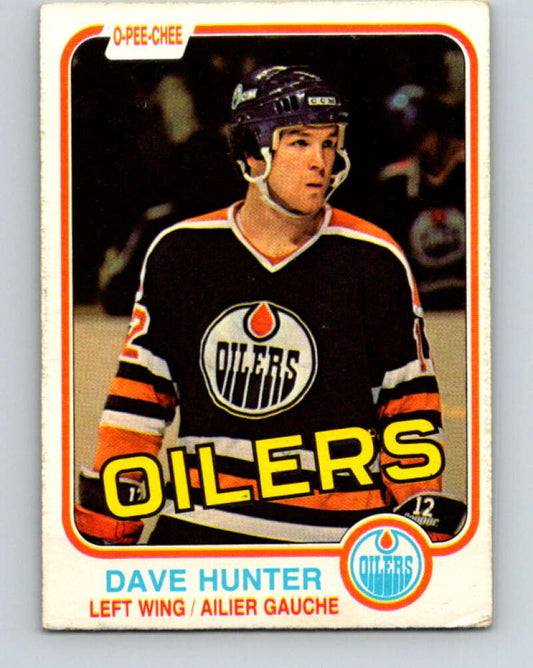 1981-82 O-Pee-Chee #115 Dave Hunter  Edmonton Oilers  V30263