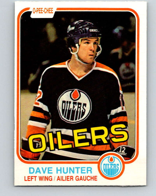 1981-82 O-Pee-Chee #115 Dave Hunter  Edmonton Oilers  V30264