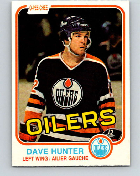 1981-82 O-Pee-Chee #115 Dave Hunter  Edmonton Oilers  V30266