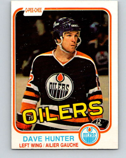 1981-82 O-Pee-Chee #115 Dave Hunter  Edmonton Oilers  V30267