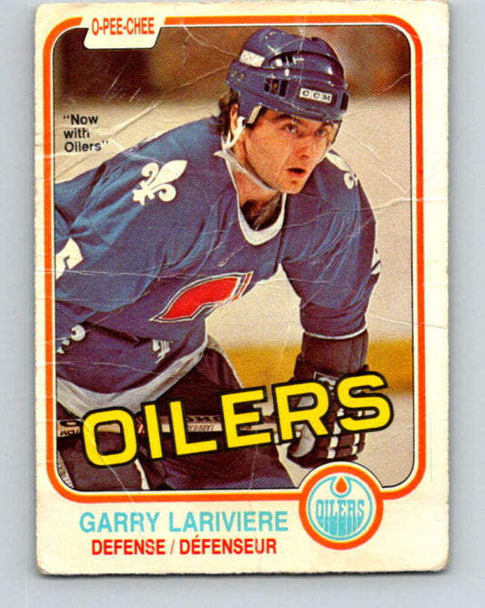 1981-82 O-Pee-Chee #116 Garry Lariviere  Edmonton Oilers  V30273