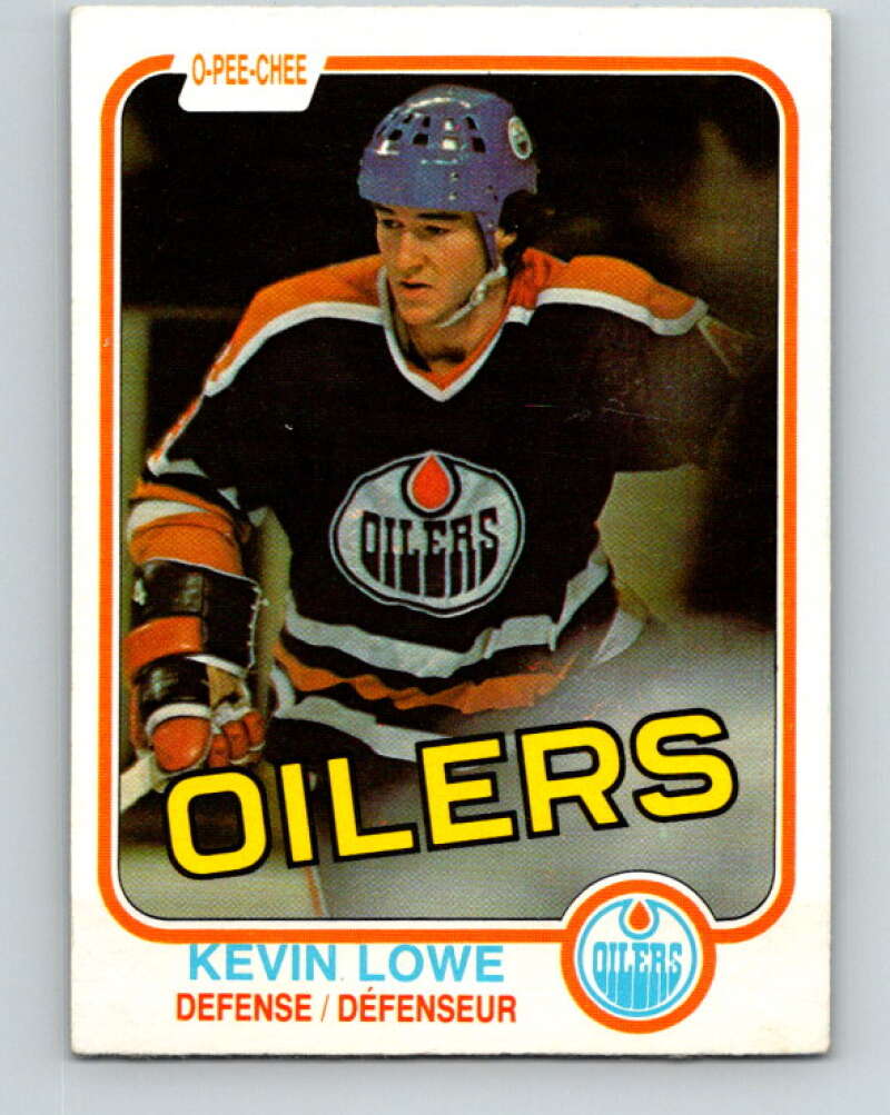 1981-82 O-Pee-Chee #117 Kevin Lowe  RC Rookie Edmonton Oilers  V30275