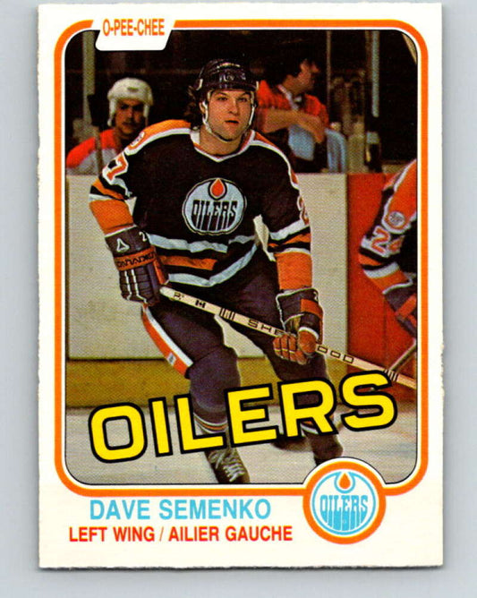 1981-82 O-Pee-Chee #121 Dave Semenko  Edmonton Oilers  V30290