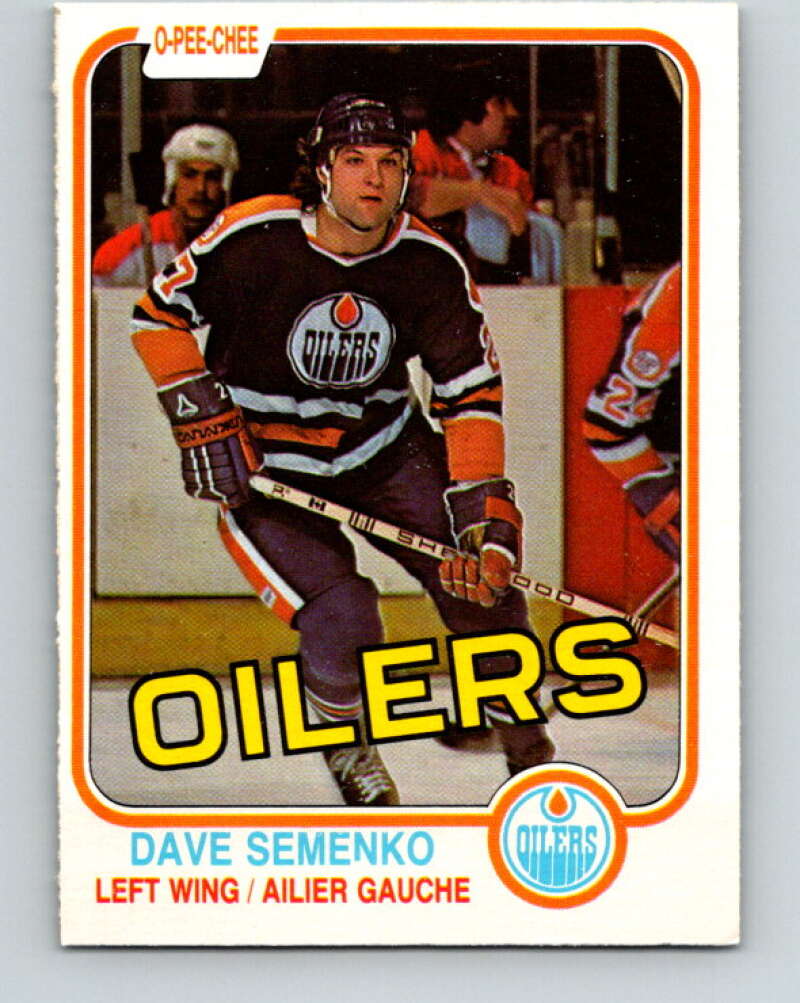 1981-82 O-Pee-Chee #121 Dave Semenko  Edmonton Oilers  V30291