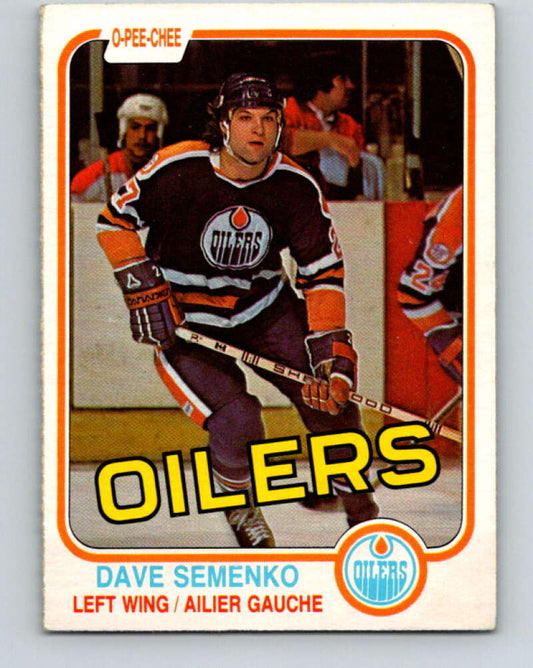 1981-82 O-Pee-Chee #121 Dave Semenko  Edmonton Oilers  V30292