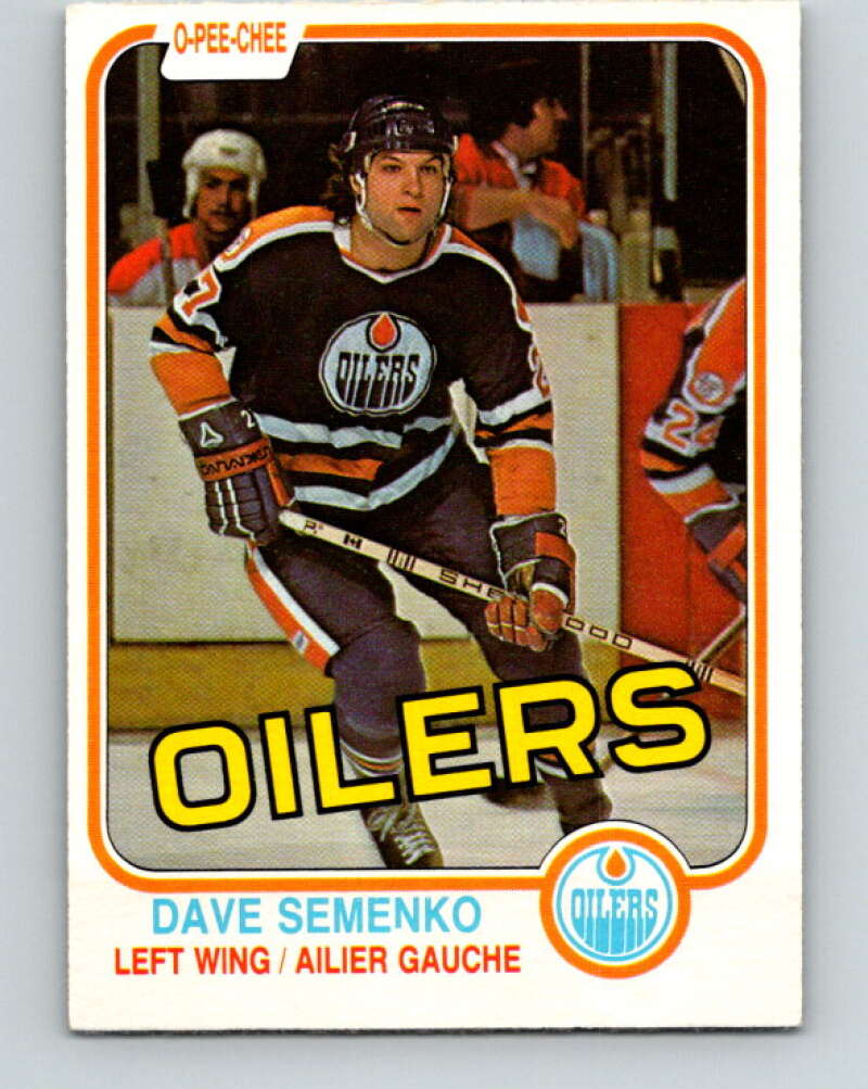 1981-82 O-Pee-Chee #121 Dave Semenko  Edmonton Oilers  V30295