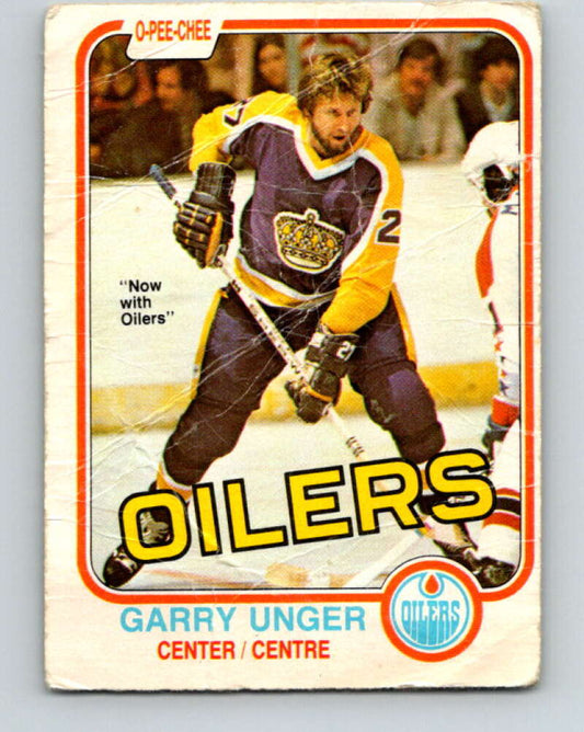 1981-82 O-Pee-Chee #123 Garry Unger  Edmonton Oilers  V30303