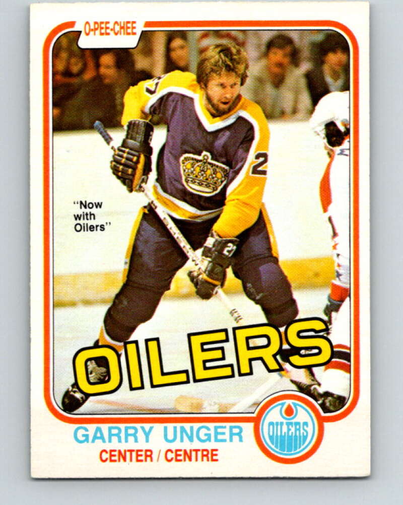 1981-82 O-Pee-Chee #123 Garry Unger  Edmonton Oilers  V30304