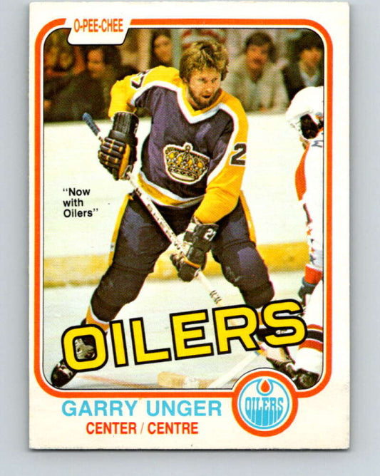 1981-82 O-Pee-Chee #123 Garry Unger  Edmonton Oilers  V30305