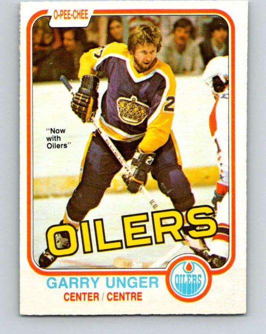 1981-82 O-Pee-Chee #123 Garry Unger  Edmonton Oilers  V30306