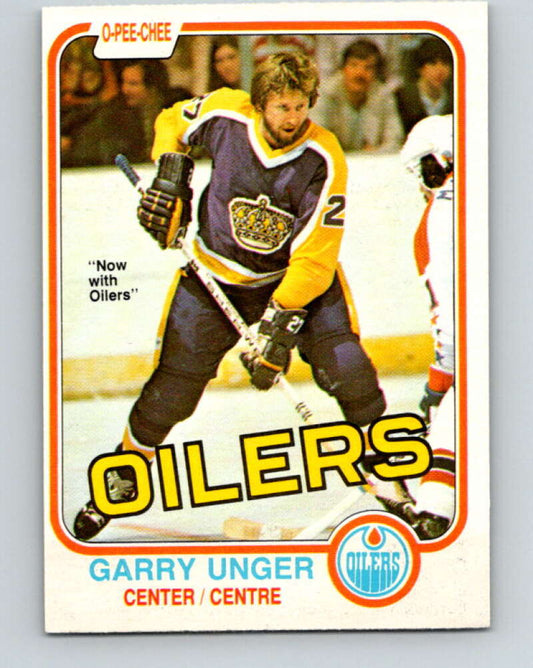 1981-82 O-Pee-Chee #123 Garry Unger  Edmonton Oilers  V30307