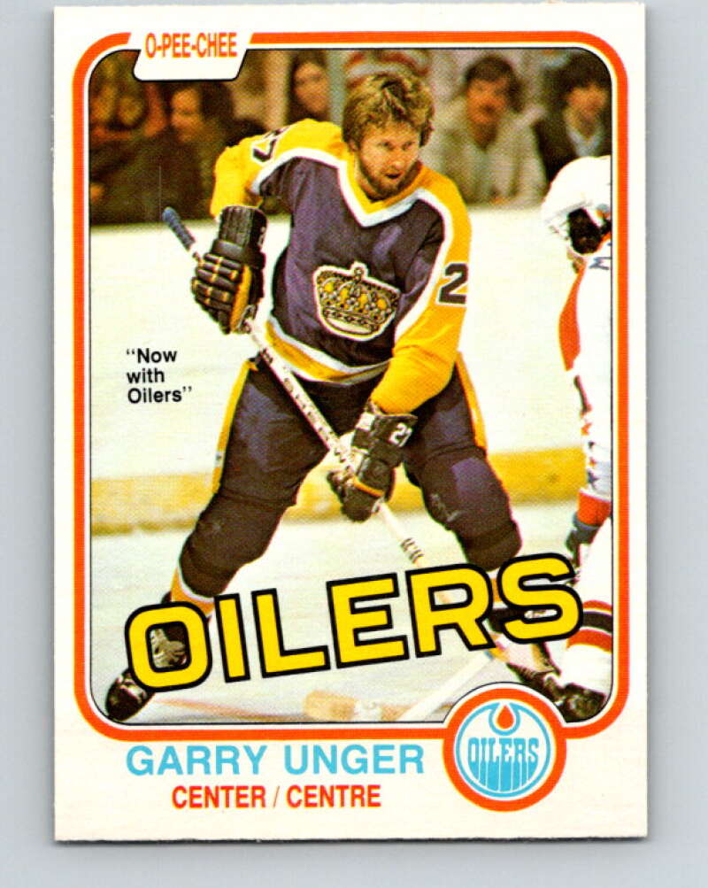 1981-82 O-Pee-Chee #123 Garry Unger  Edmonton Oilers  V30308