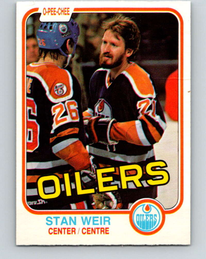 1981-82 O-Pee-Chee #124 Stan Weir  Edmonton Oilers  V30309