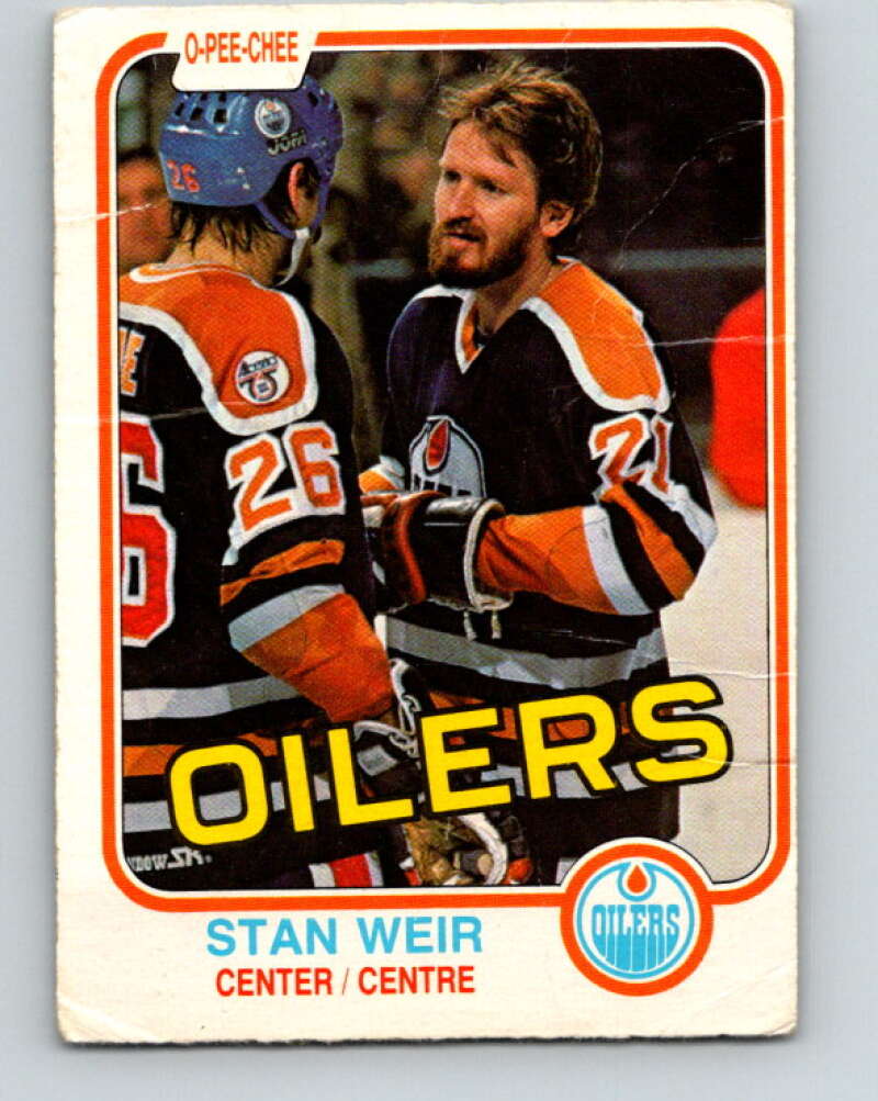 1981-82 O-Pee-Chee #124 Stan Weir  Edmonton Oilers  V30312