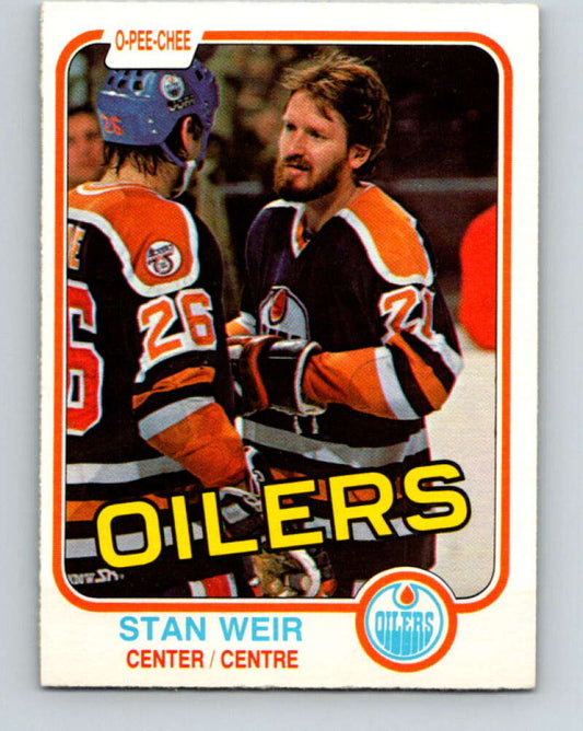 1981-82 O-Pee-Chee #124 Stan Weir  Edmonton Oilers  V30314