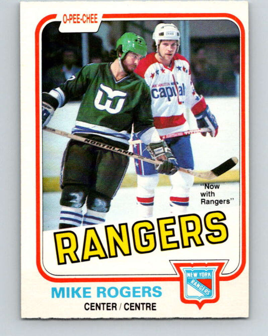 1981-82 O-Pee-Chee #127 Mike Rogers  New York Rangers  V30318