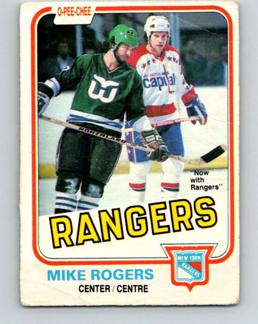 1981-82 O-Pee-Chee #127 Mike Rogers  New York Rangers  V30323