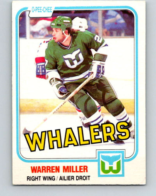 1981-82 O-Pee-Chee #130 Warren Miller  RC Rookie Hartford Whalers  V30350