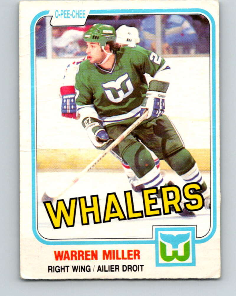 1981-82 O-Pee-Chee #130 Warren Miller  RC Rookie Hartford Whalers  V30351