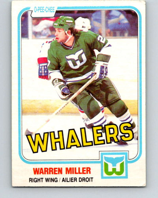 1981-82 O-Pee-Chee #130 Warren Miller  RC Rookie Hartford Whalers  V30353