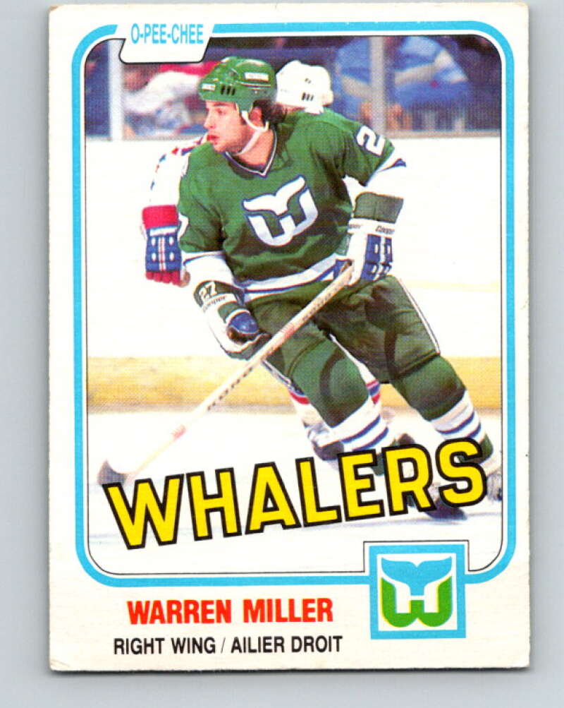 1981-82 O-Pee-Chee #130 Warren Miller  RC Rookie Hartford Whalers  V30357