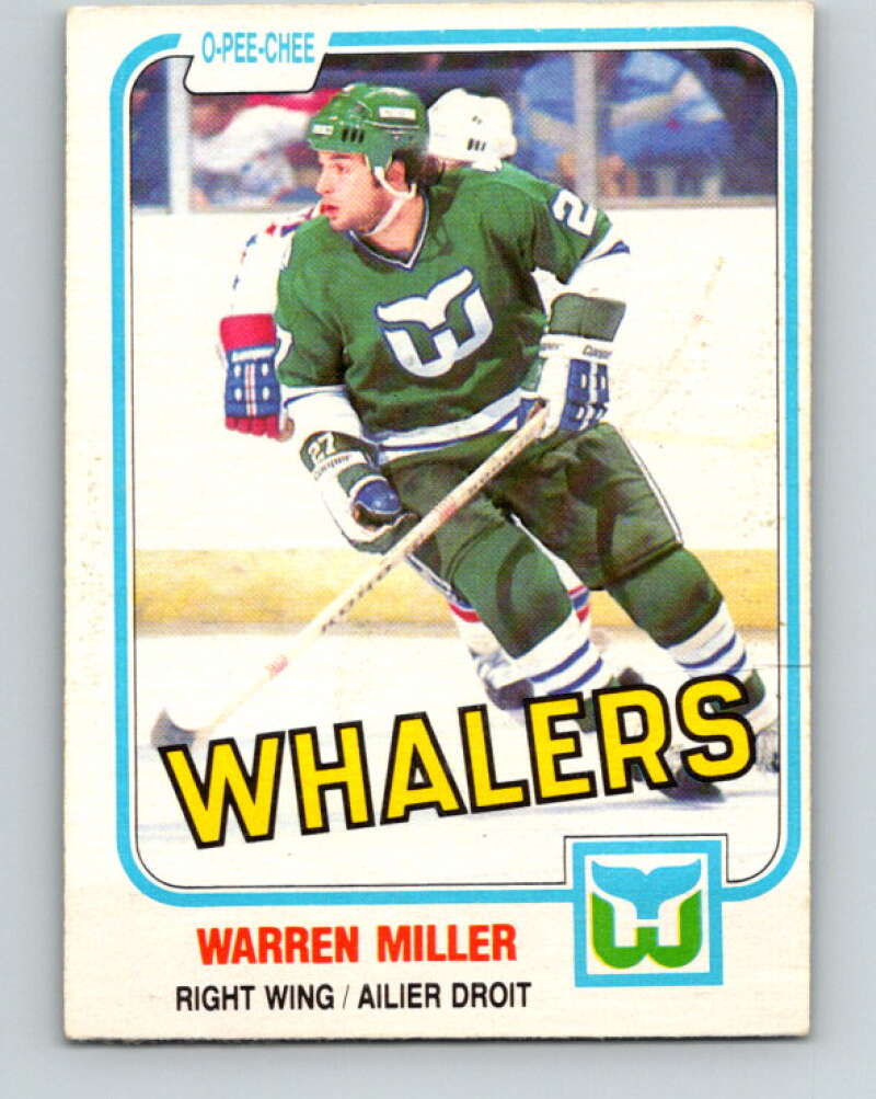 1981-82 O-Pee-Chee #130 Warren Miller  RC Rookie Hartford Whalers  V30363