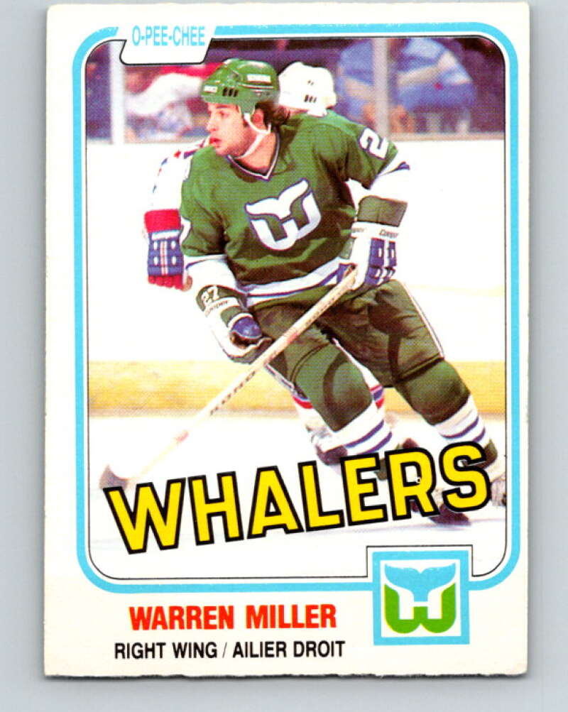 1981-82 O-Pee-Chee #130 Warren Miller  RC Rookie Hartford Whalers  V30364