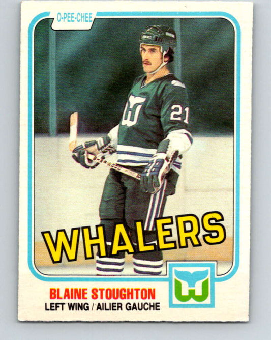 1981-82 O-Pee-Chee #132 Blaine Stoughton  Hartford Whalers  V30372