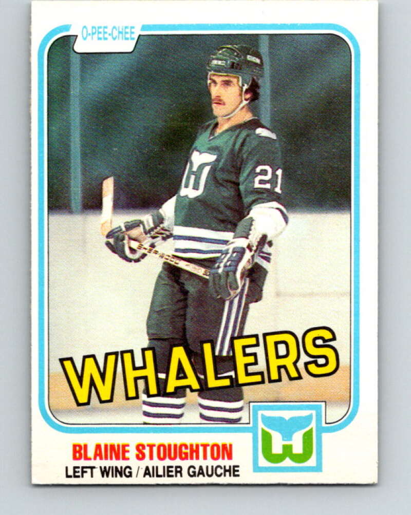 1981-82 O-Pee-Chee #132 Blaine Stoughton  Hartford Whalers  V30373