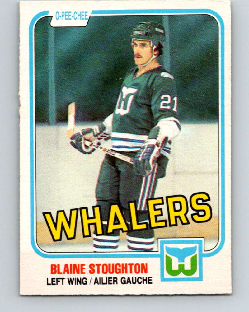 1981-82 O-Pee-Chee #132 Blaine Stoughton  Hartford Whalers  V30375