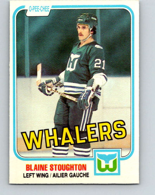 1981-82 O-Pee-Chee #132 Blaine Stoughton  Hartford Whalers  V30377