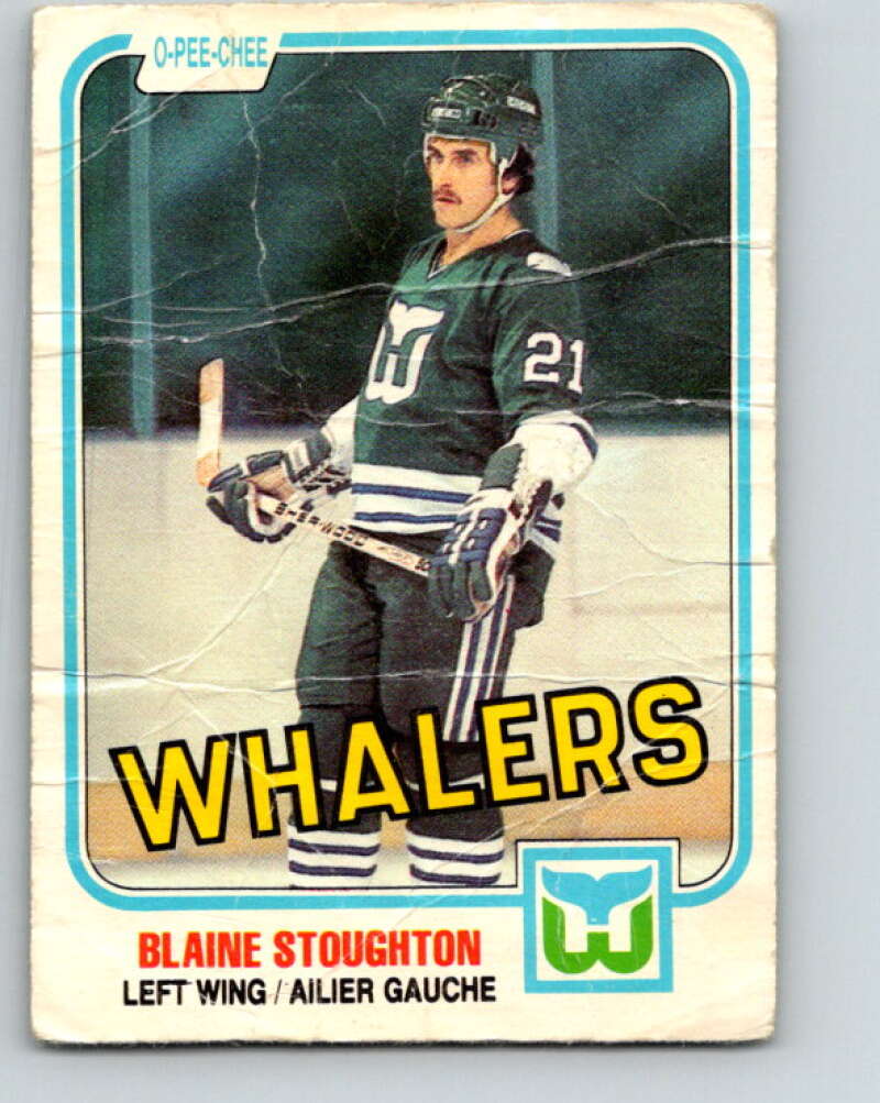 1981-82 O-Pee-Chee #132 Blaine Stoughton  Hartford Whalers  V30378