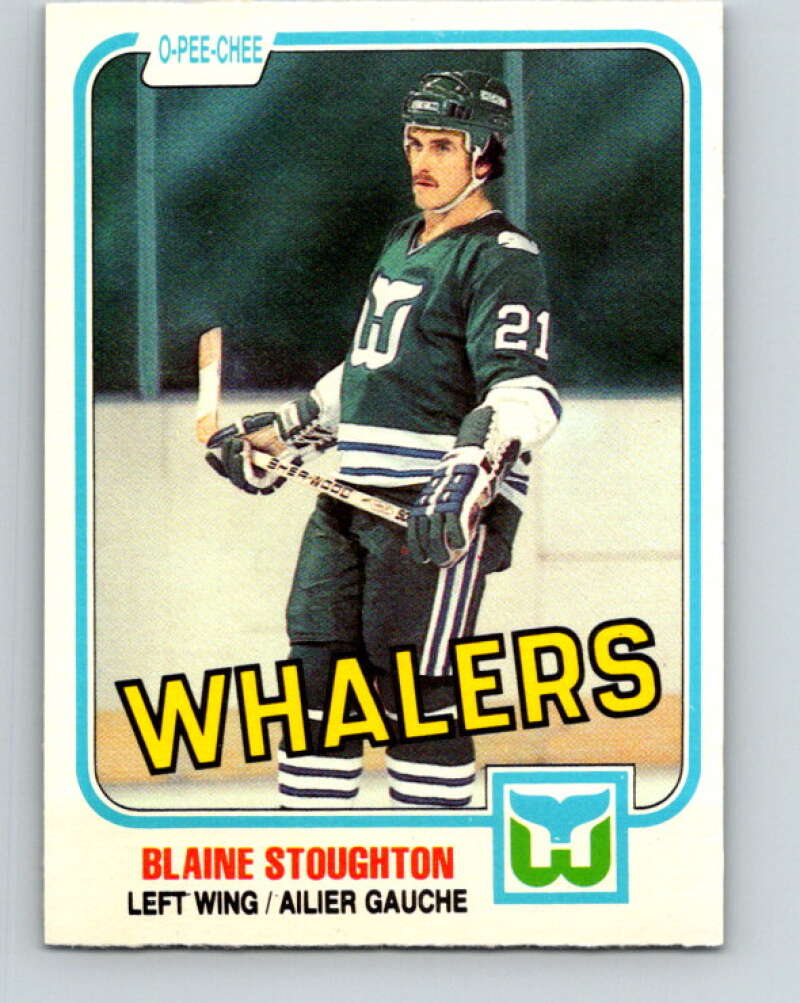 1981-82 O-Pee-Chee #132 Blaine Stoughton  Hartford Whalers  V30379