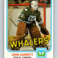 1981-82 O-Pee-Chee #137 John Garrett  Hartford Whalers  V30406