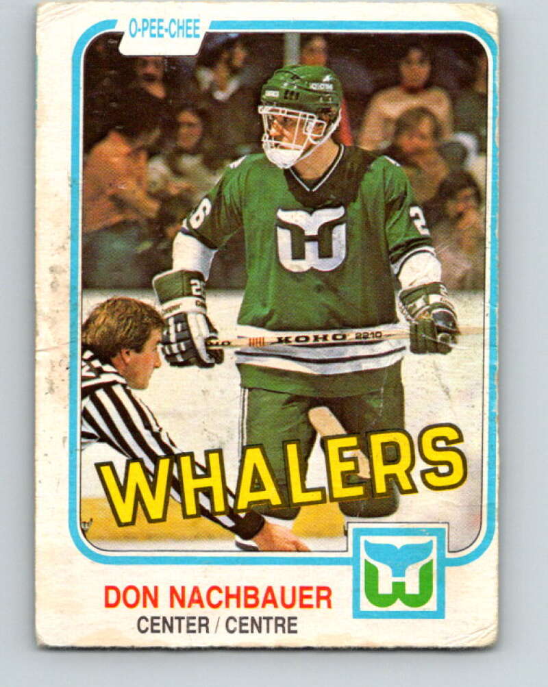 1981-82 O-Pee-Chee #138 Don Nachbaur  RC Rookie Hartford Whalers  V30408