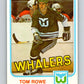 1981-82 O-Pee-Chee #139 Tom Rowe  Hartford Whalers  V30418