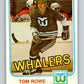 1981-82 O-Pee-Chee #139 Tom Rowe  Hartford Whalers  V30421