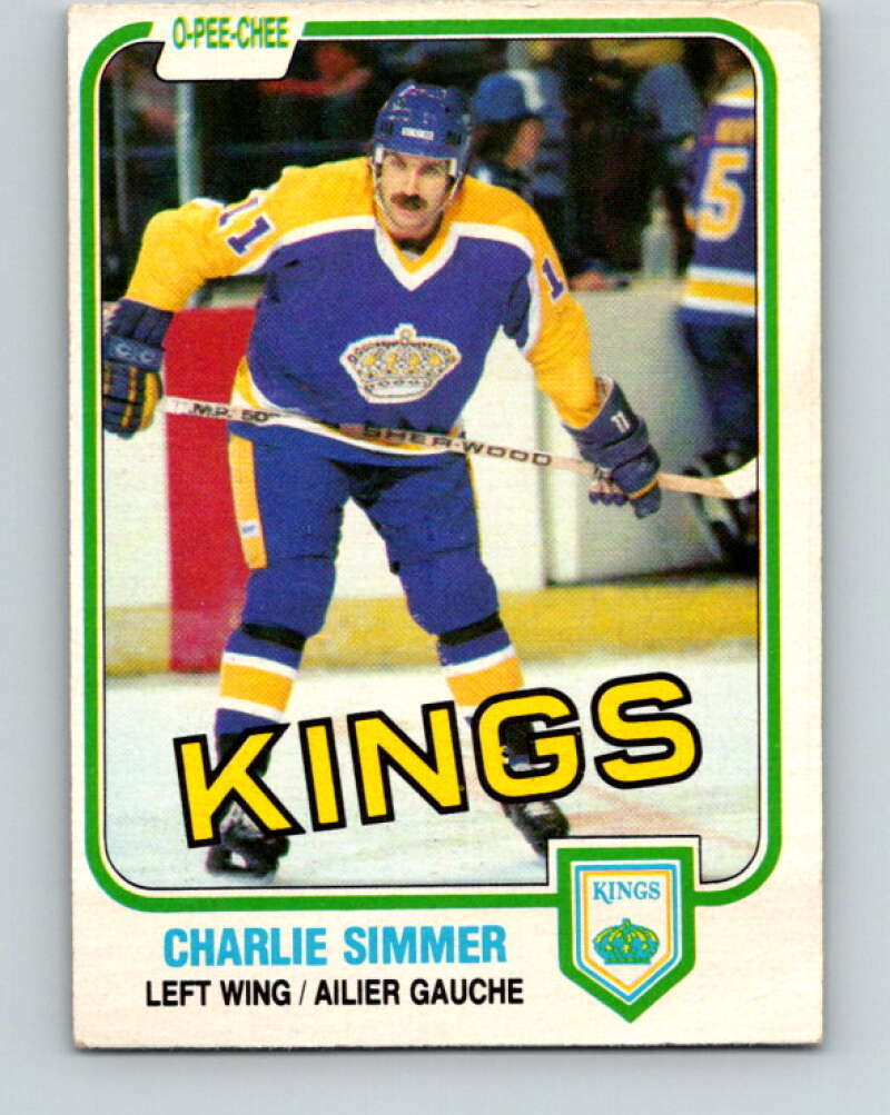 1981-82 O-Pee-Chee #142 Charlie Simmer  Los Angeles Kings  V30450