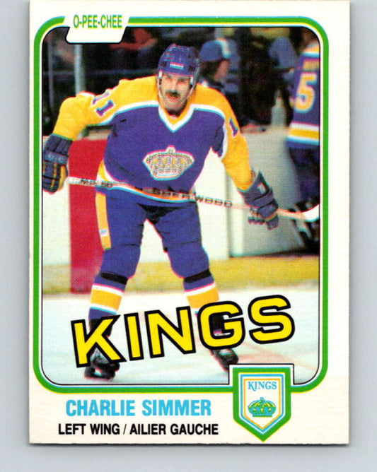 1981-82 O-Pee-Chee #142 Charlie Simmer  Los Angeles Kings  V30451